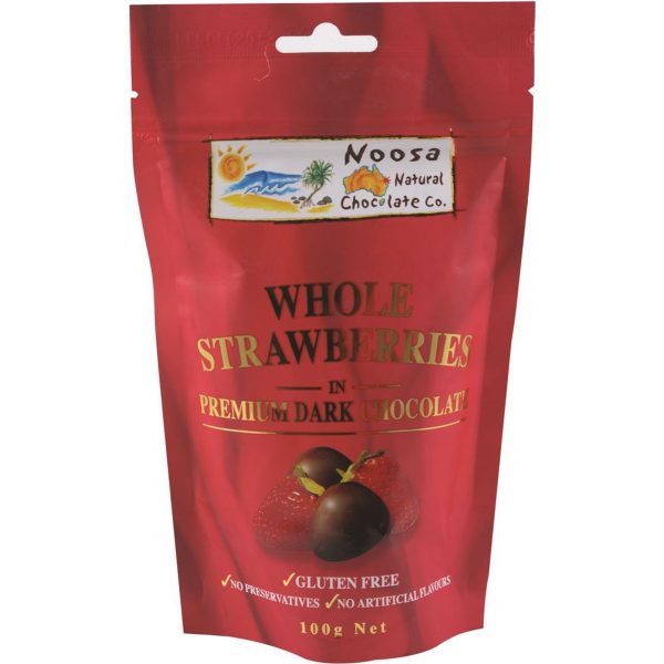 Whole Strawberries in Premium Dark Chocolate 100g