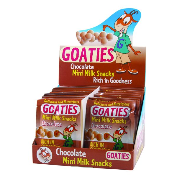 Goaties Mini Milk Snacks Chocolate 10.5g Sachets x 24 Display