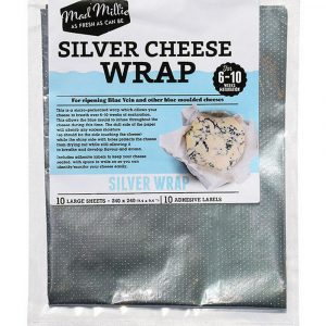 Silver Cheese Wrap (240 x 240 mm sheets) x 10 Pack